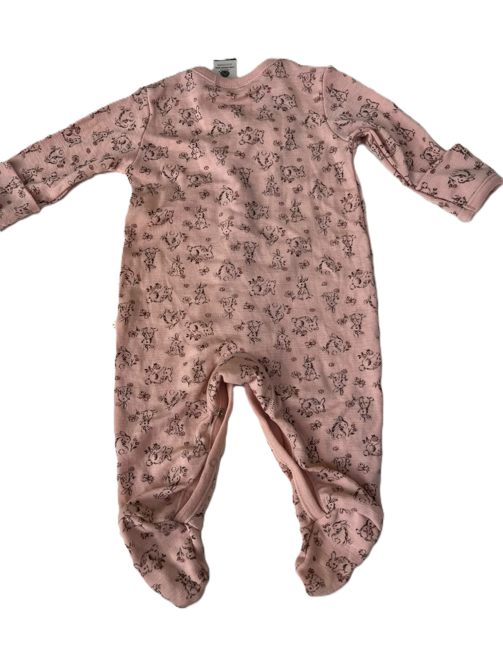 ricochet baby Bunny Merino Sleepsuit (0-3m)