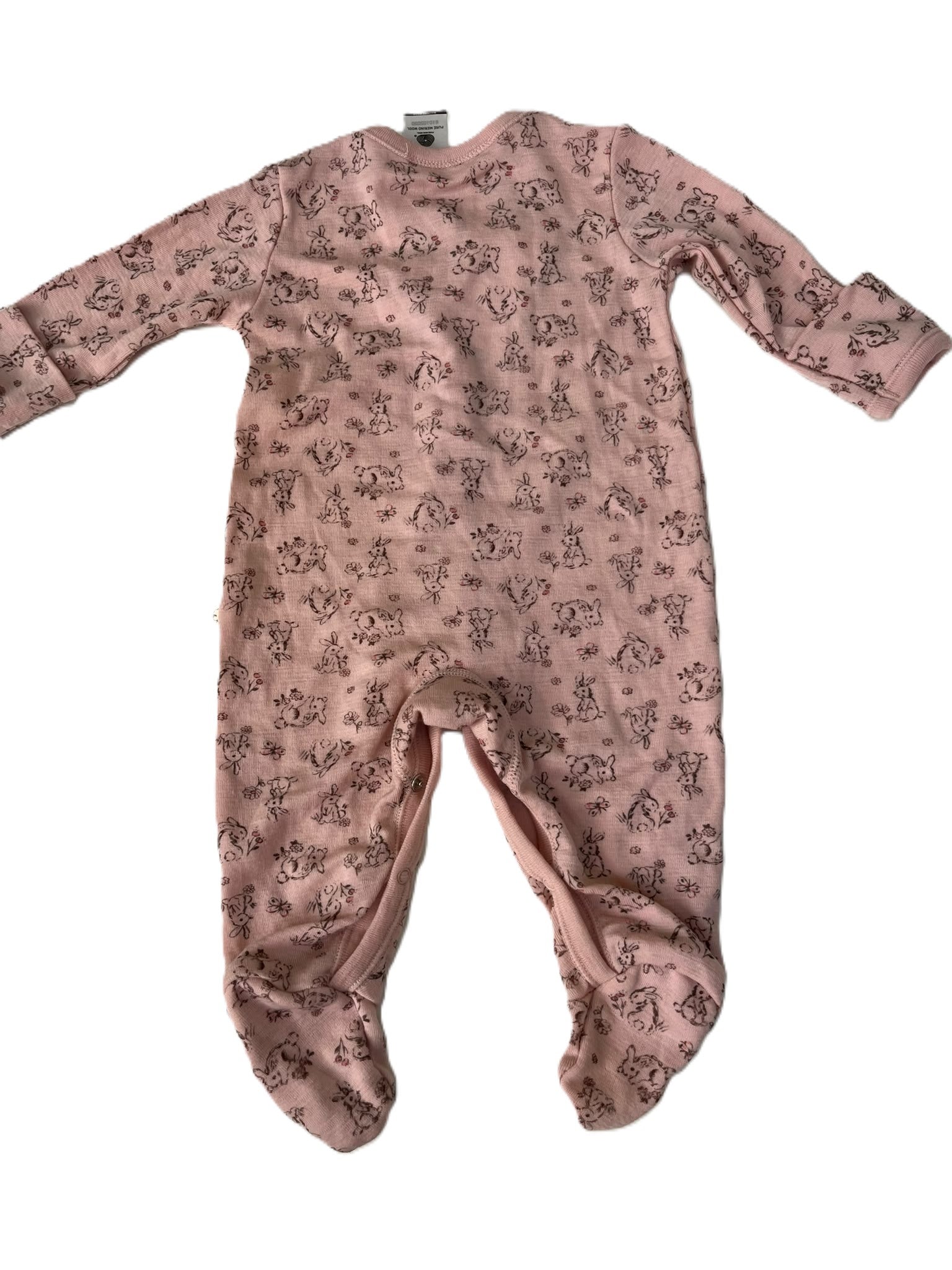 ricochet baby Bunny Merino Sleepsuit (0-3m)
