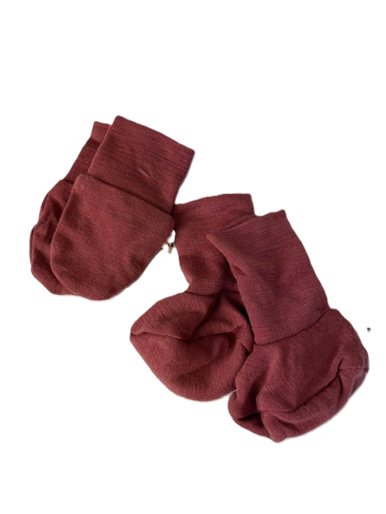 Ricochet baby Merino Booties and Mittens