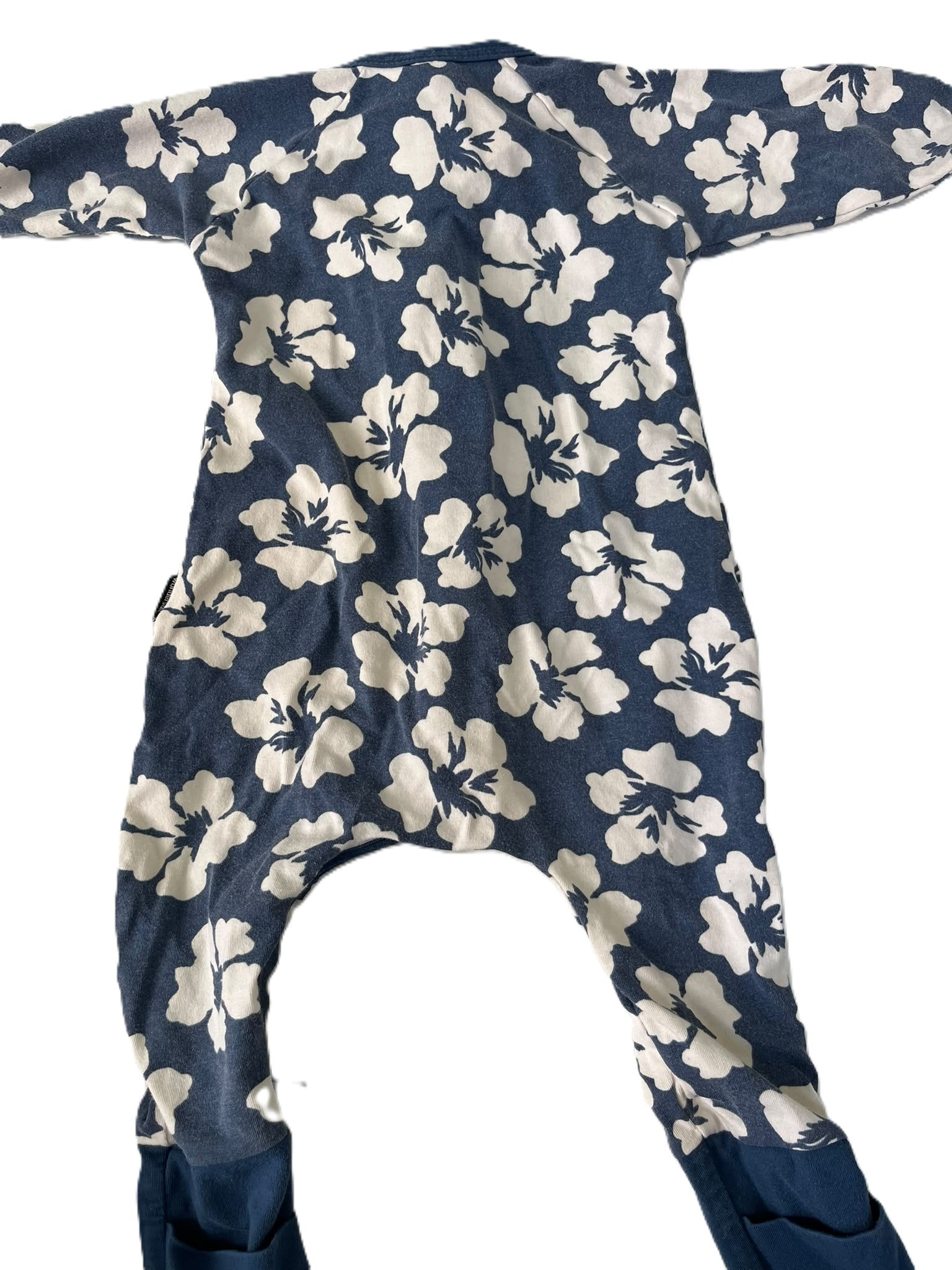 BONDS Navy Floral Wondersuit (3-6m)