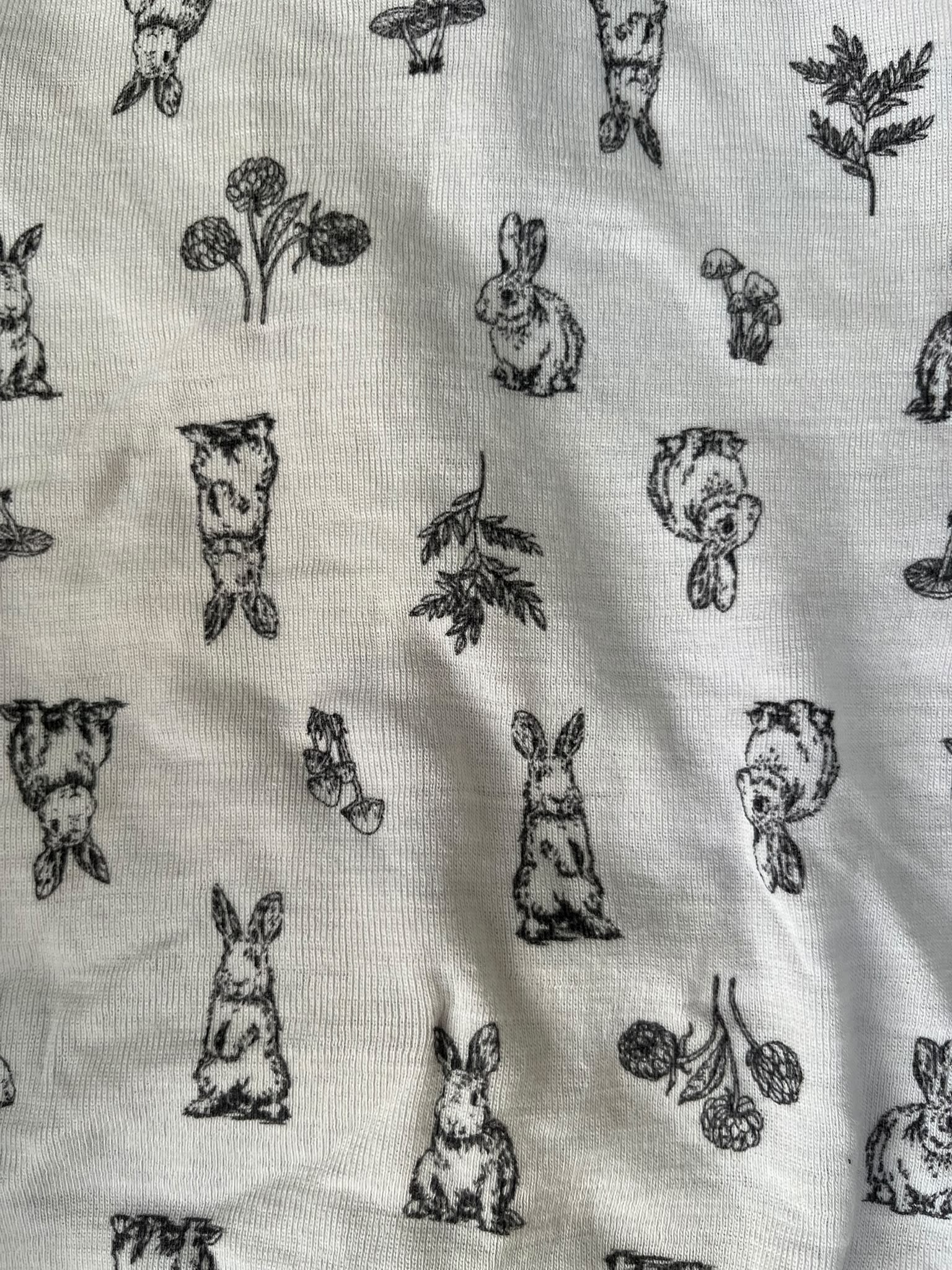Ricochet Merino Bunny Sleepsuit (6-12m)