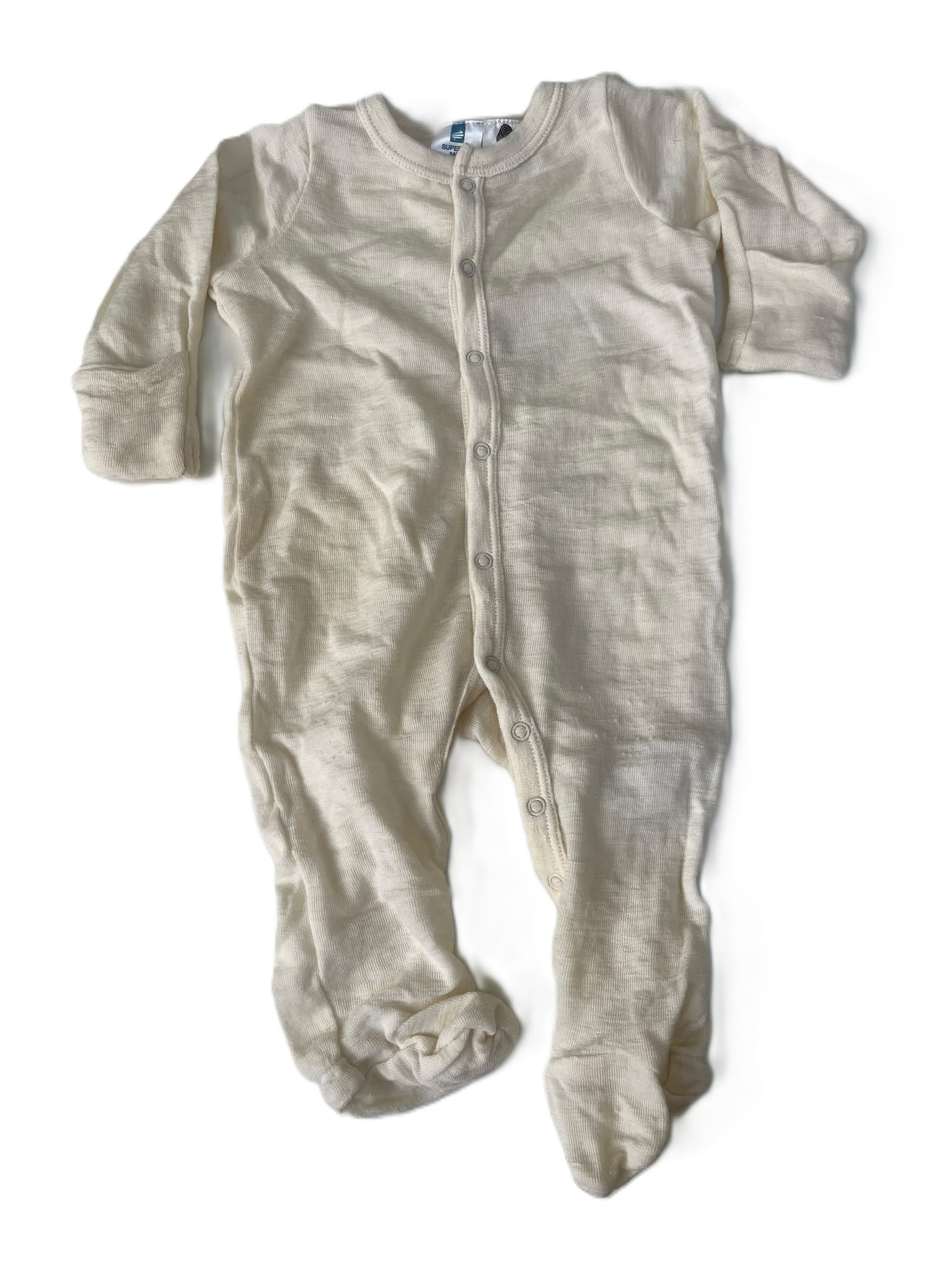 Superfit Merino Off-White Sleepsuit (3-6m)