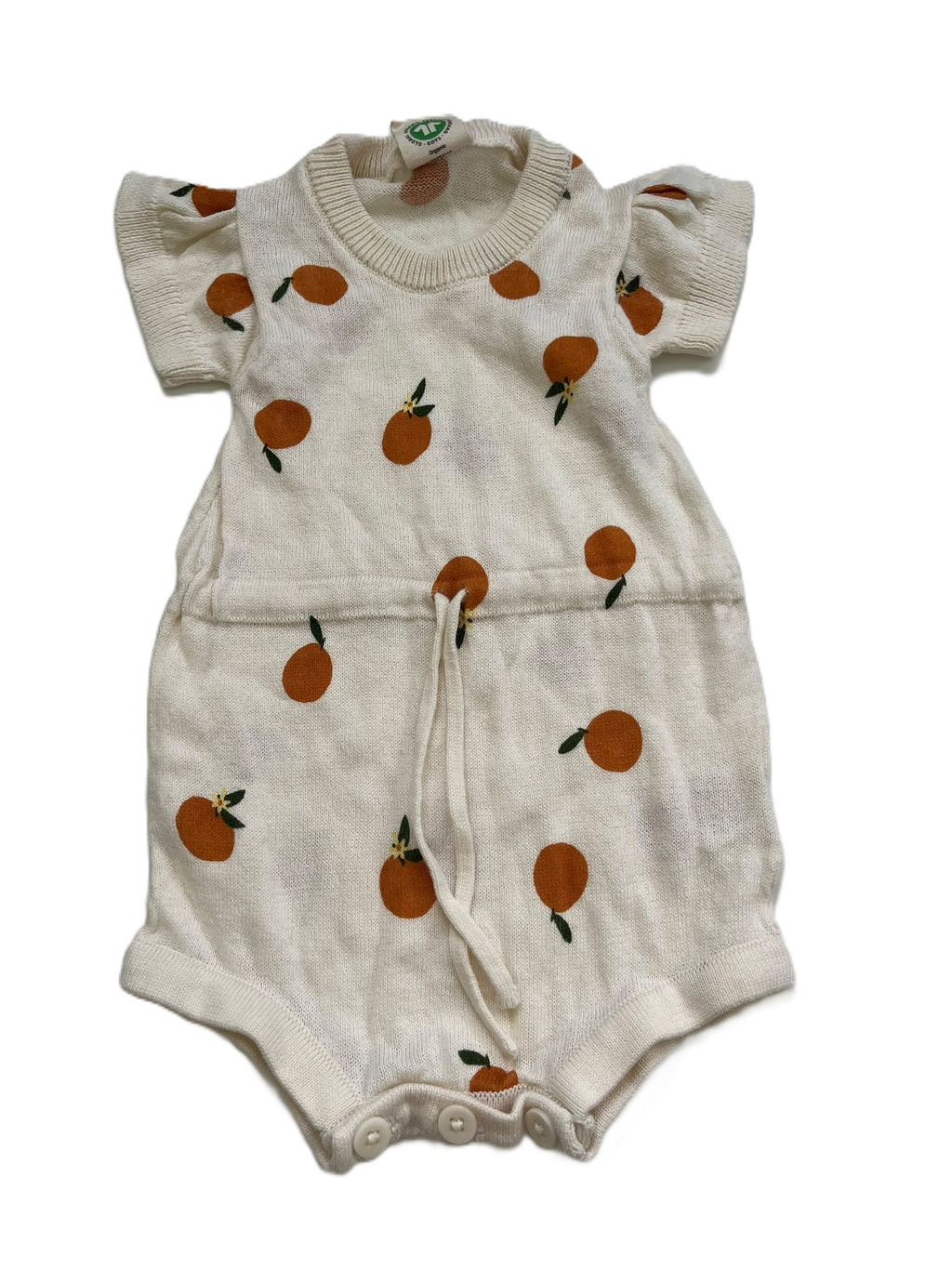 Nature Baby Orange Knitted Romper (0-3m)