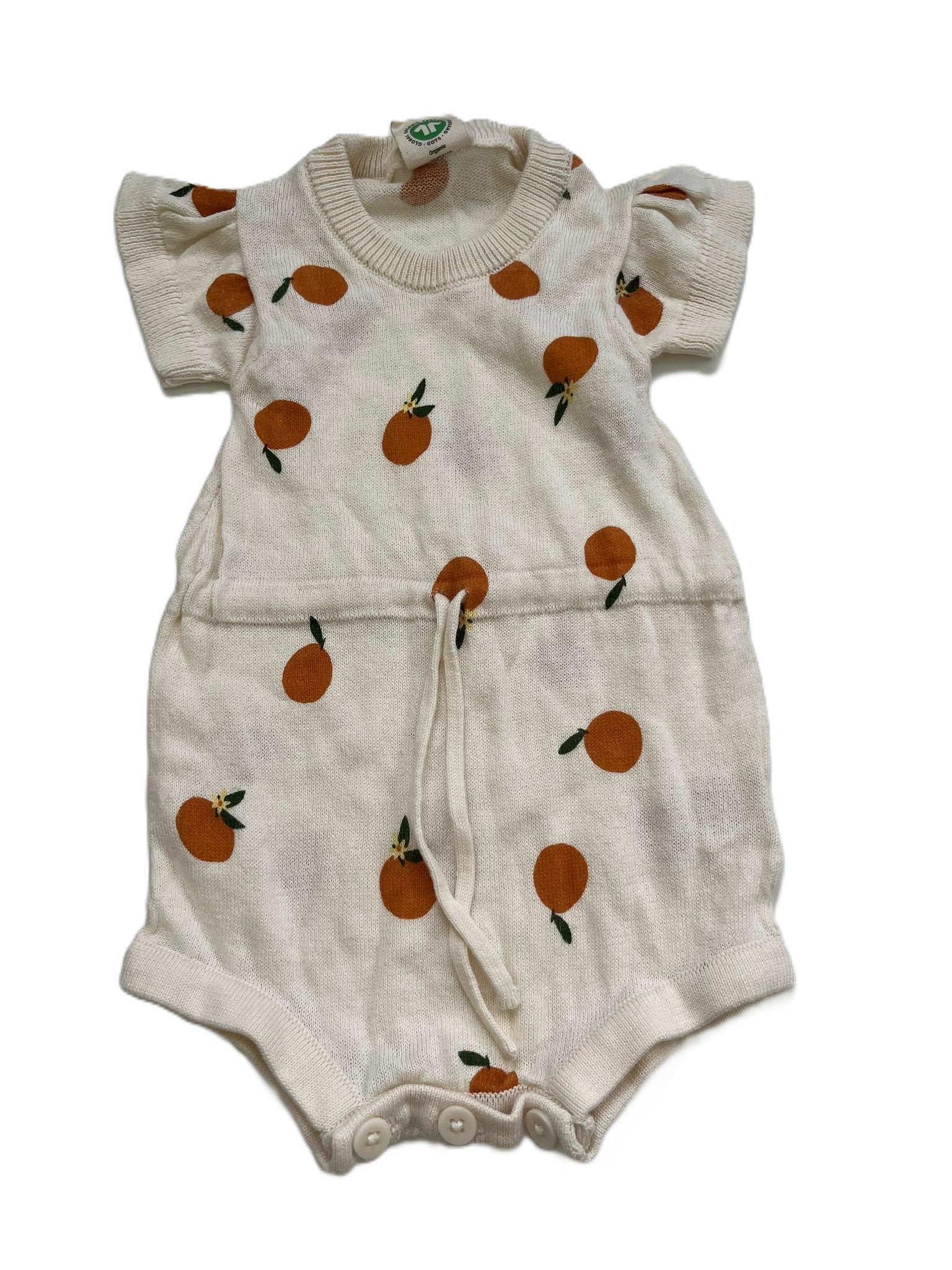 Nature Baby Orange Knitted Romper (0-3m)
