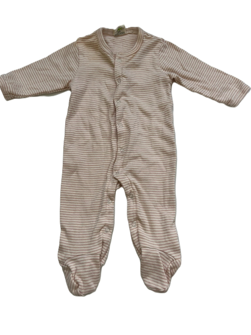 Nature Baby Pink Striped Sleepsuit (0-3m)
