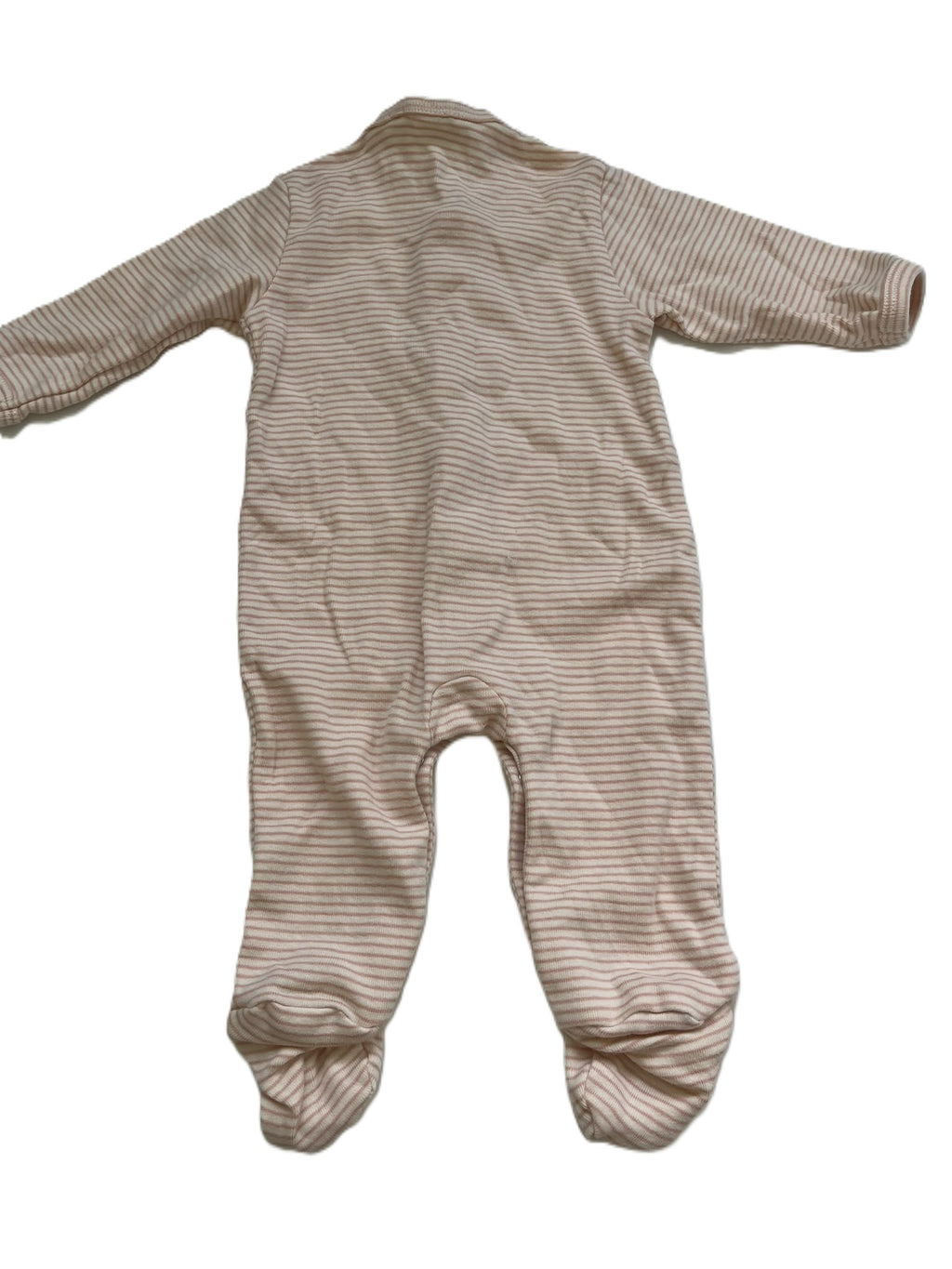 Nature Baby Pink Striped Sleepsuit (0-3m)