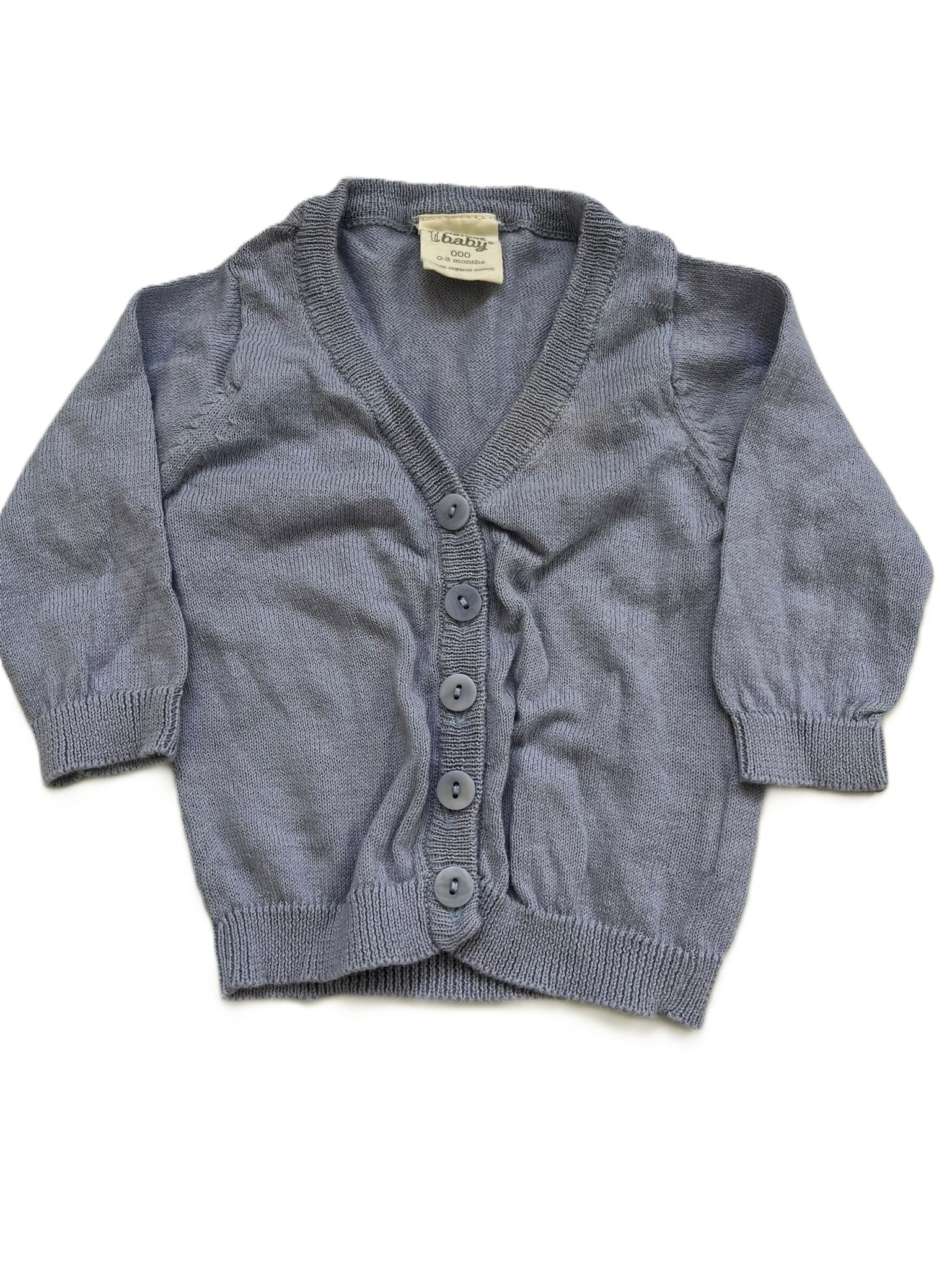 Nature Baby Light Cotton Knit Cardigan (0-3m)