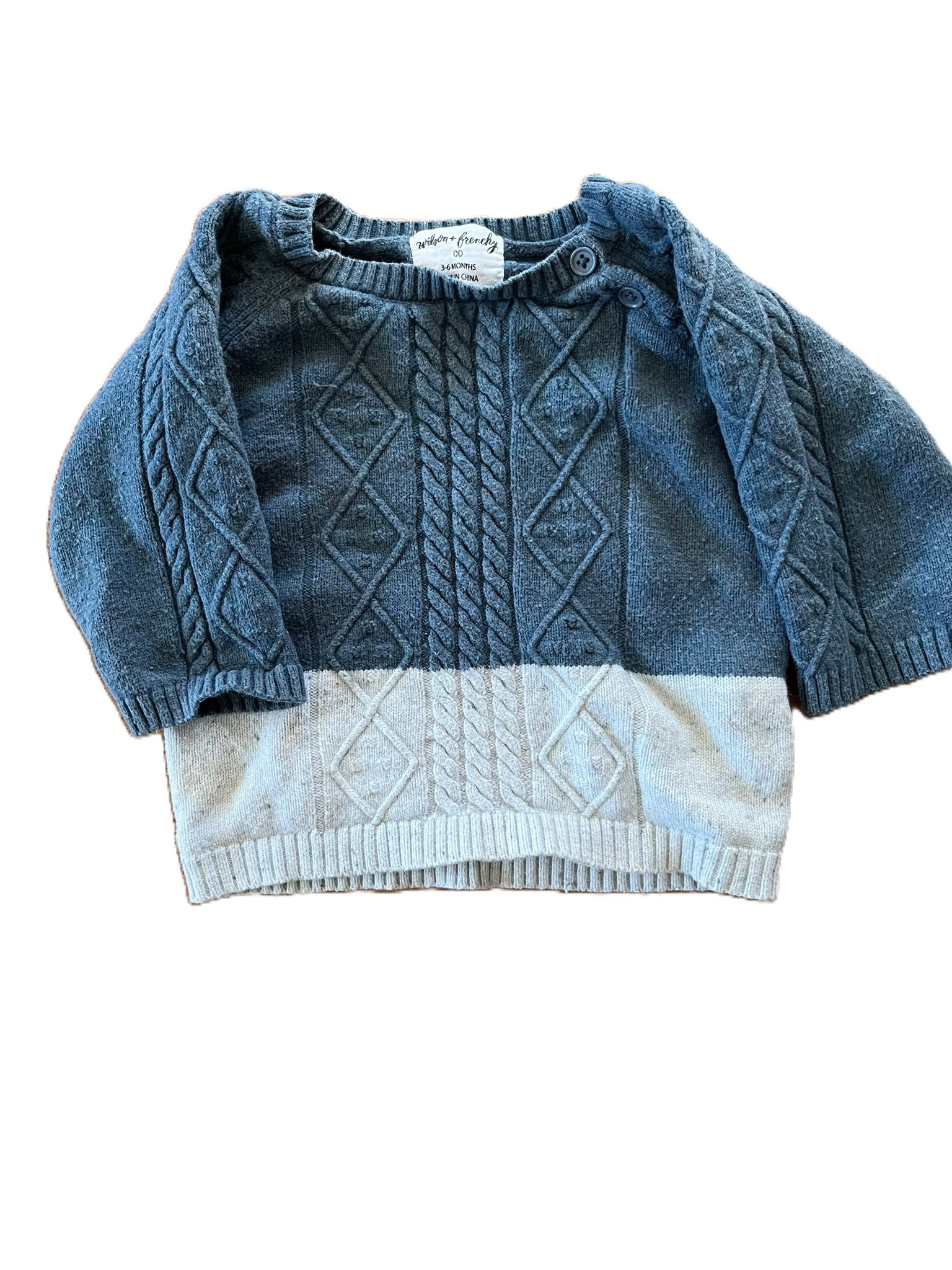 Wilson+Frenchy Blue Knit Jumper (3-6m)