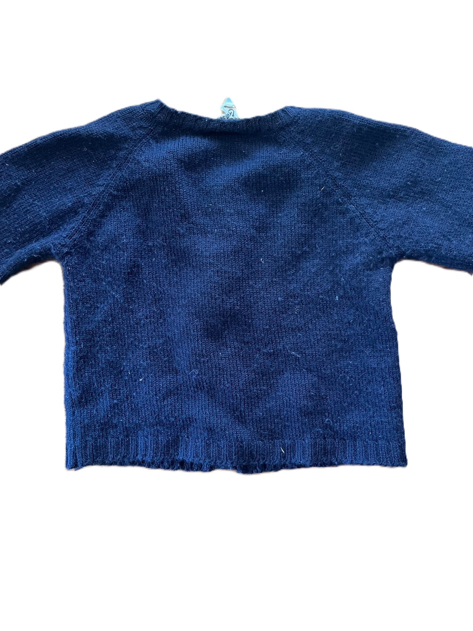 Nature Baby Navy Merino Cardigan (3-6m)