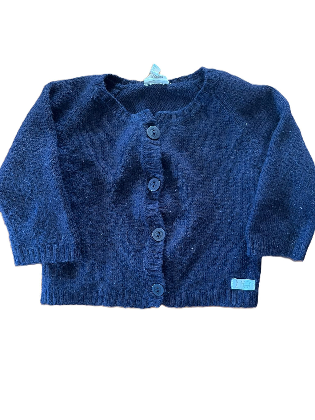 Nature Baby Navy Merino Cardigan (3-6m)