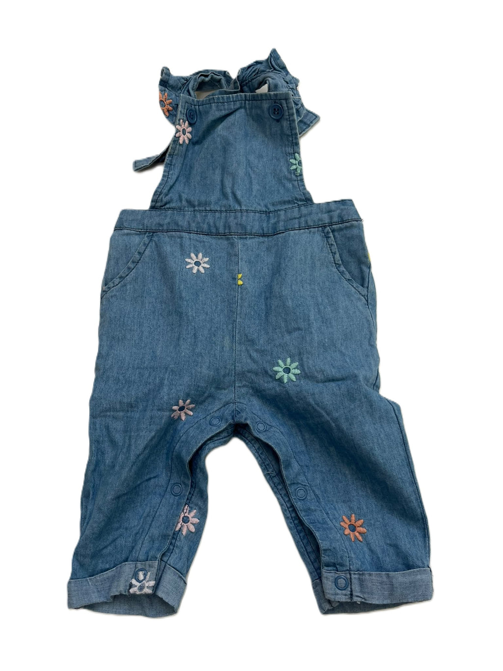 Teeny Weeny Floral Overalls (6-12mon)