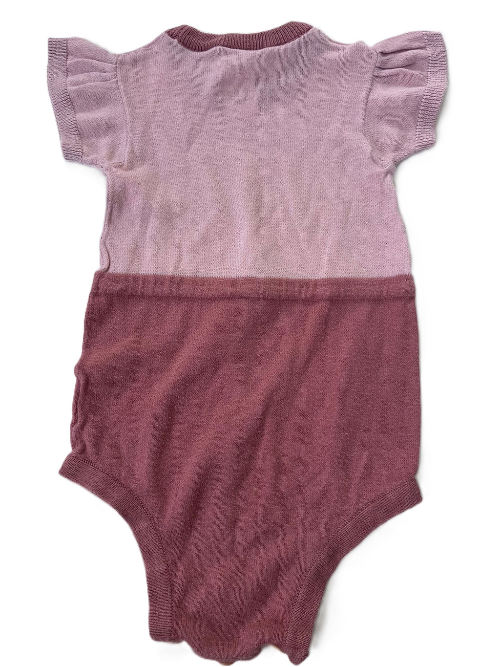 Nature Baby Two-Tone Knit Onesie (6-12m)