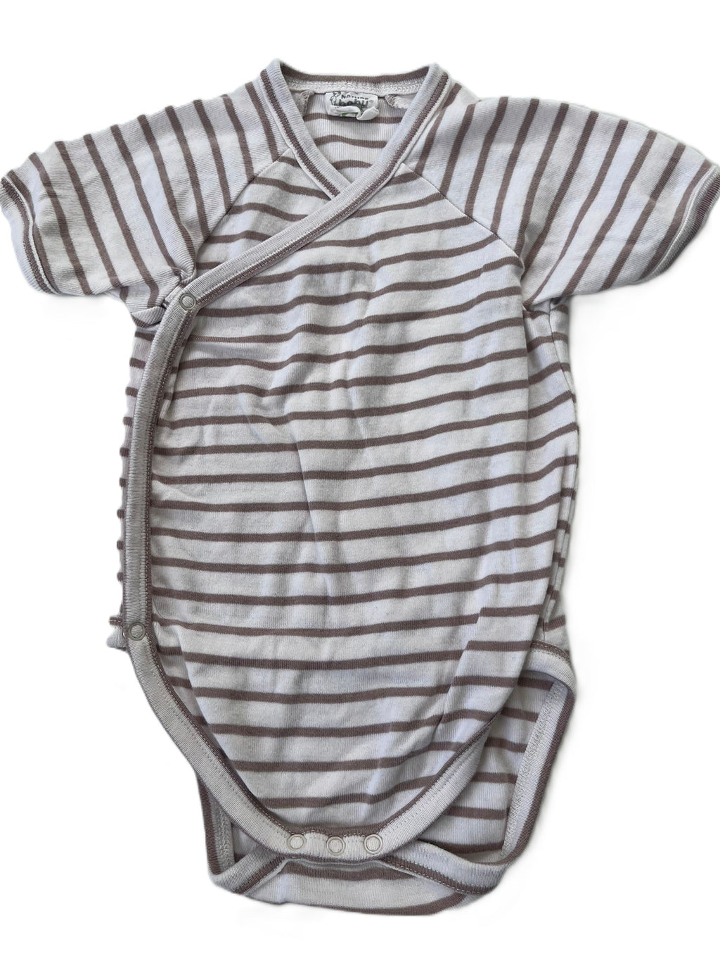 Nature Baby Striped Kimono Onesie (3-6m)