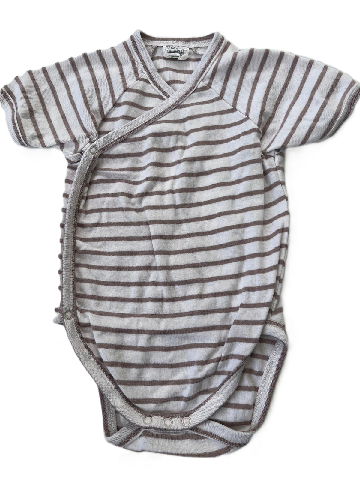 Nature Baby Striped Kimono Onesie (3-6m)