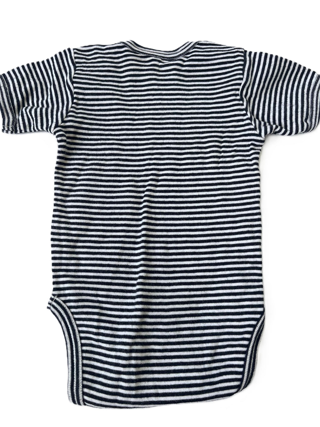 Nature Baby Black Striped Onesie (3-6m)