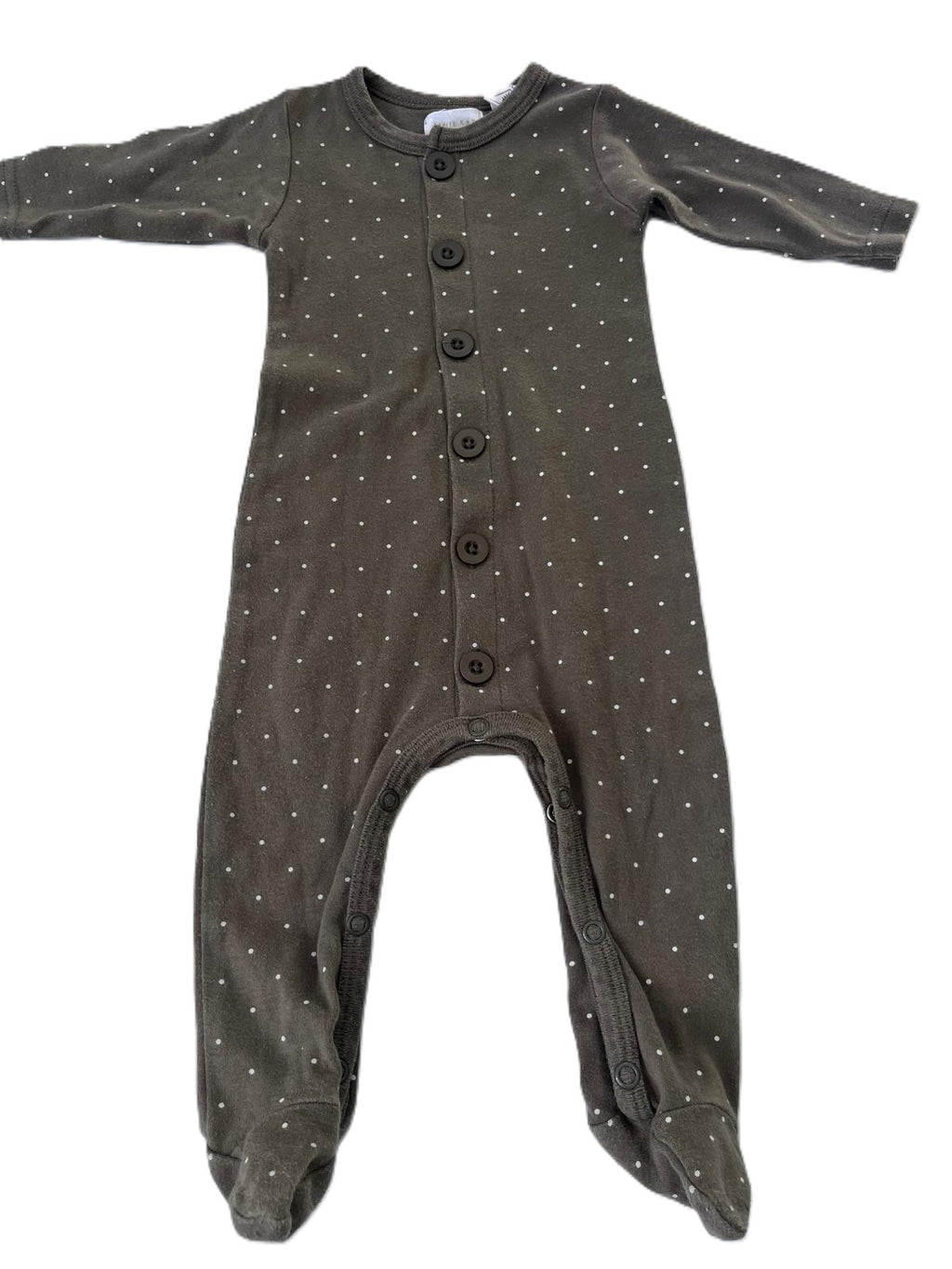 Jamie Kay Green Polka-dot Sleepsuit (0-3m)