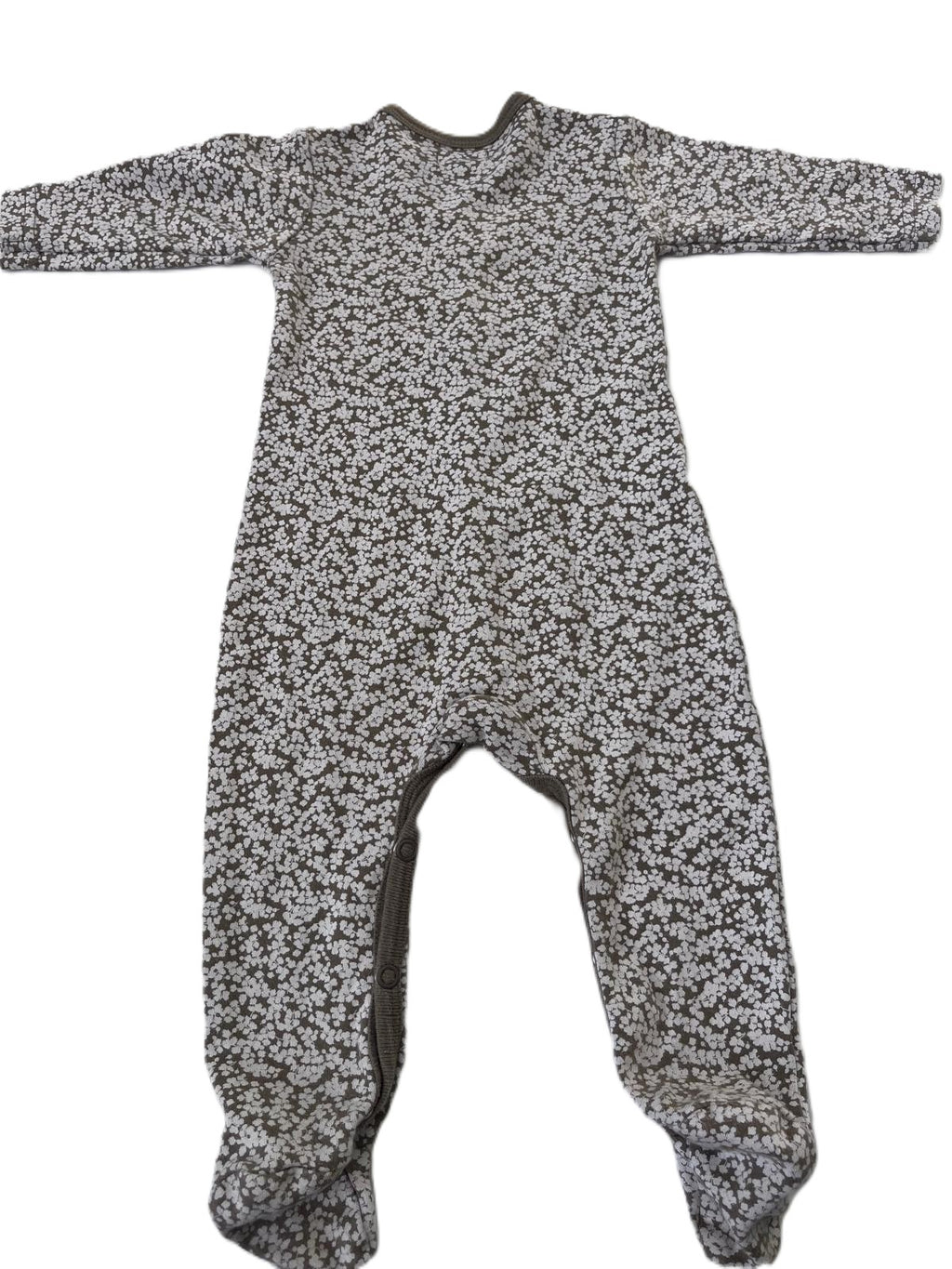 Jamie Kay Olive Floral Sleepsuit (0-3m)