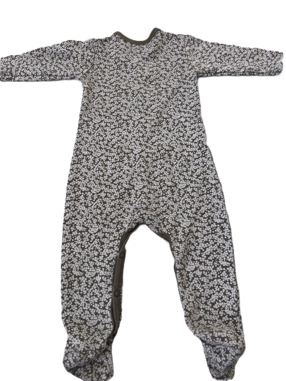 Jamie Kay Olive Floral Sleepsuit (0-3m)