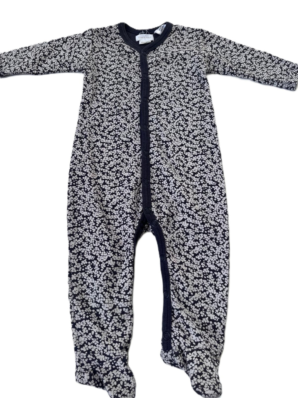 Jamie Kay Navy Floral Sleepsuit (0-3m)