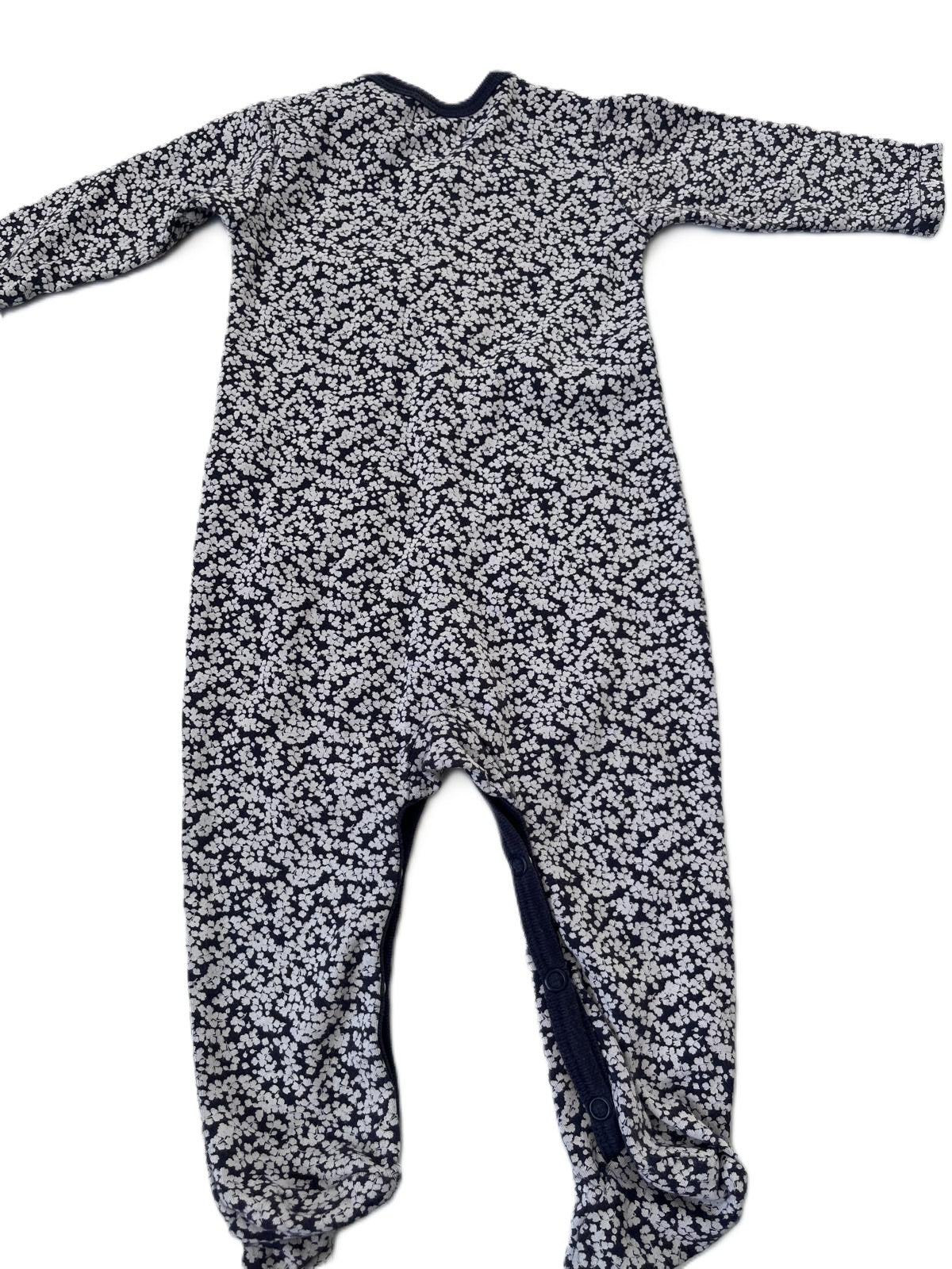 Jamie Kay Navy Floral Sleepsuit (0-3m)