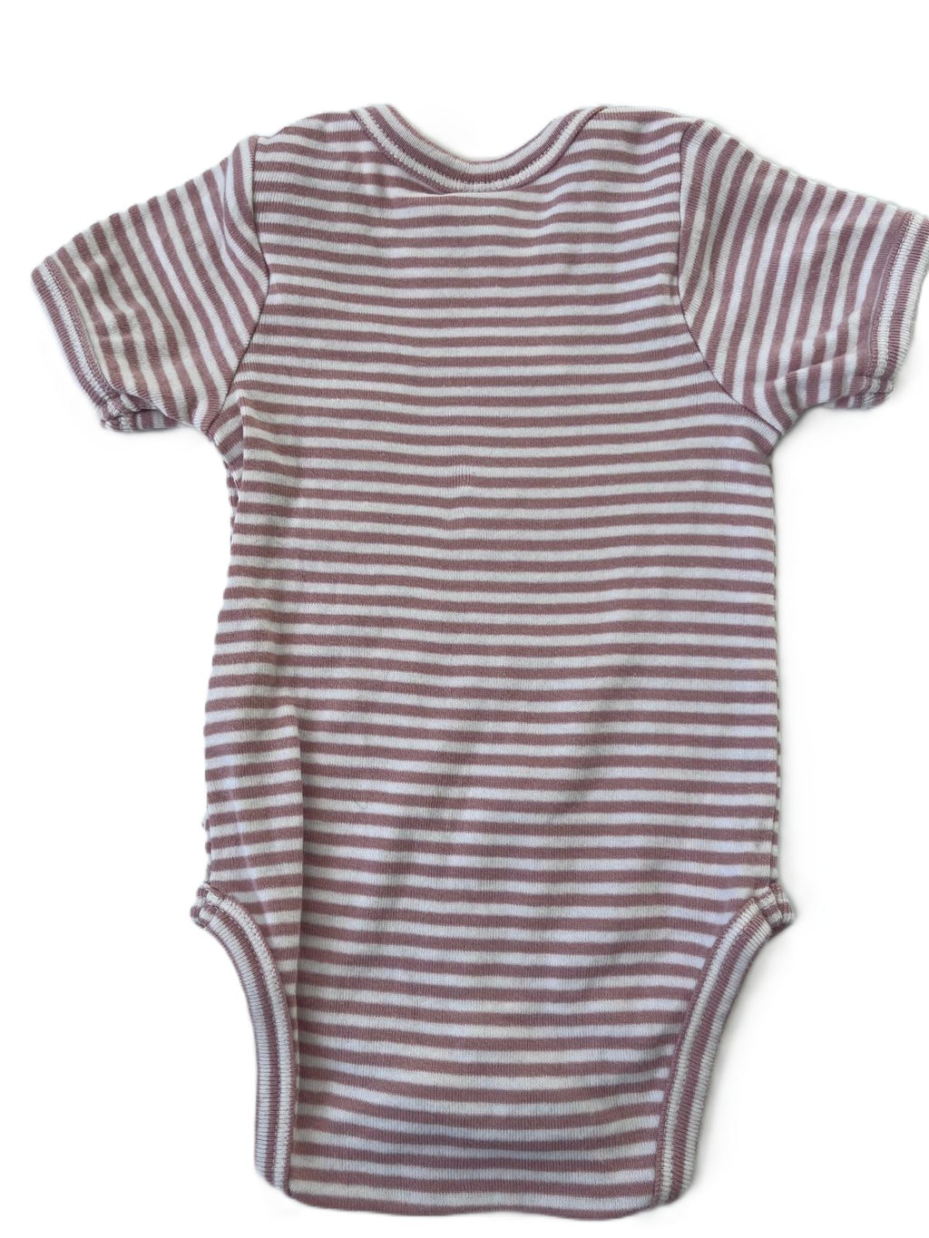 Nature Baby Pink Striped Onesie (0-3m)