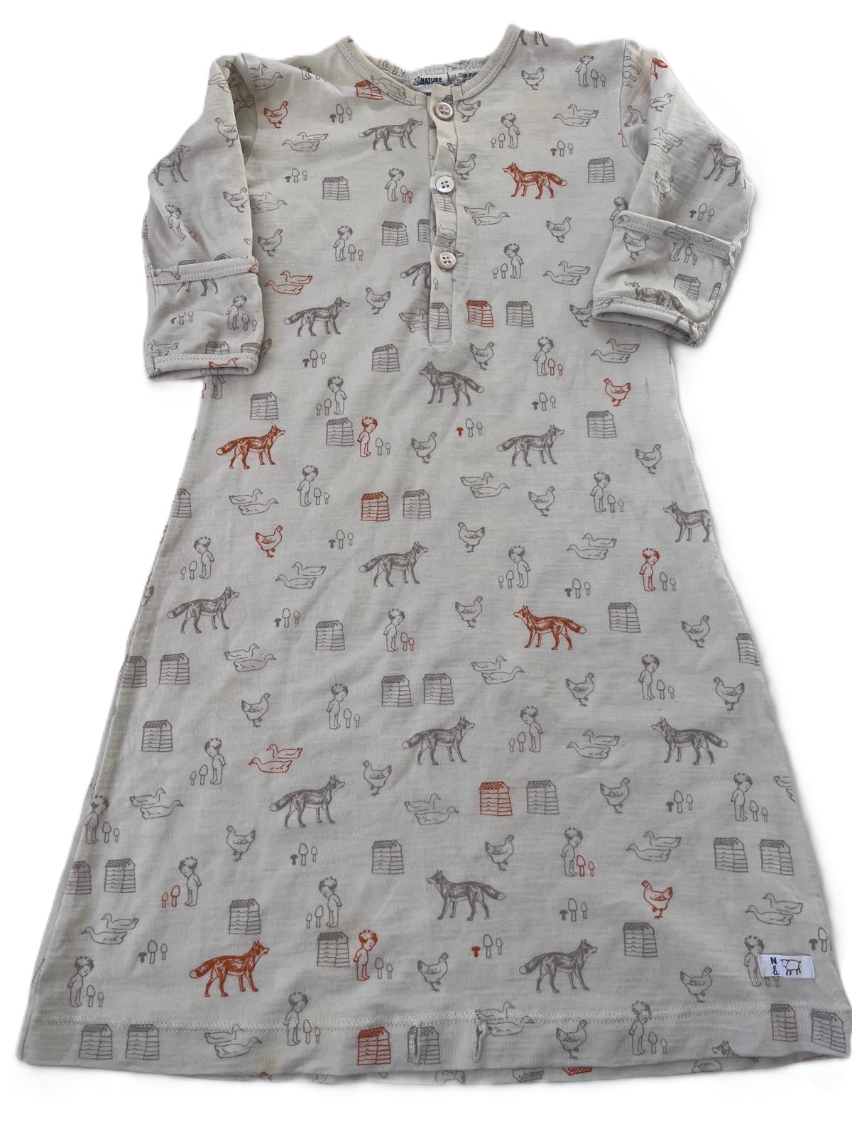 Nature Baby Fox Merino Sleep Gown (3-6m)