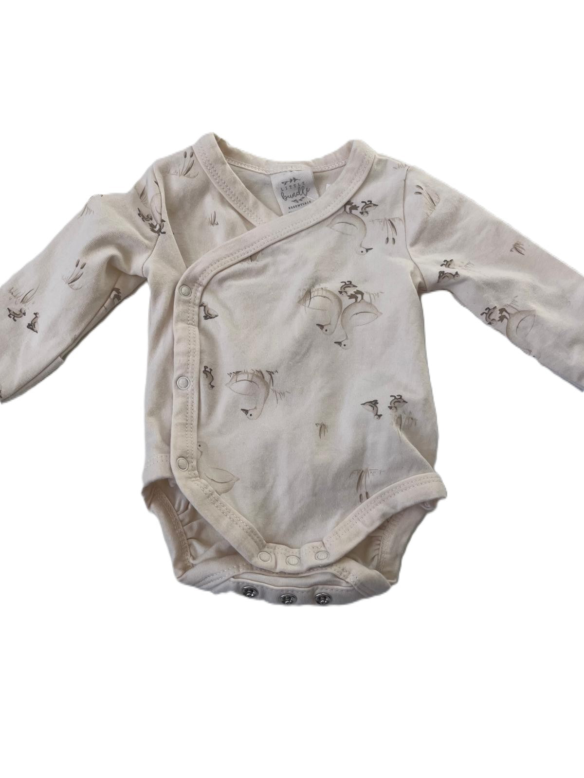 Little Bundle Goose Kimono Onesie (Prem)