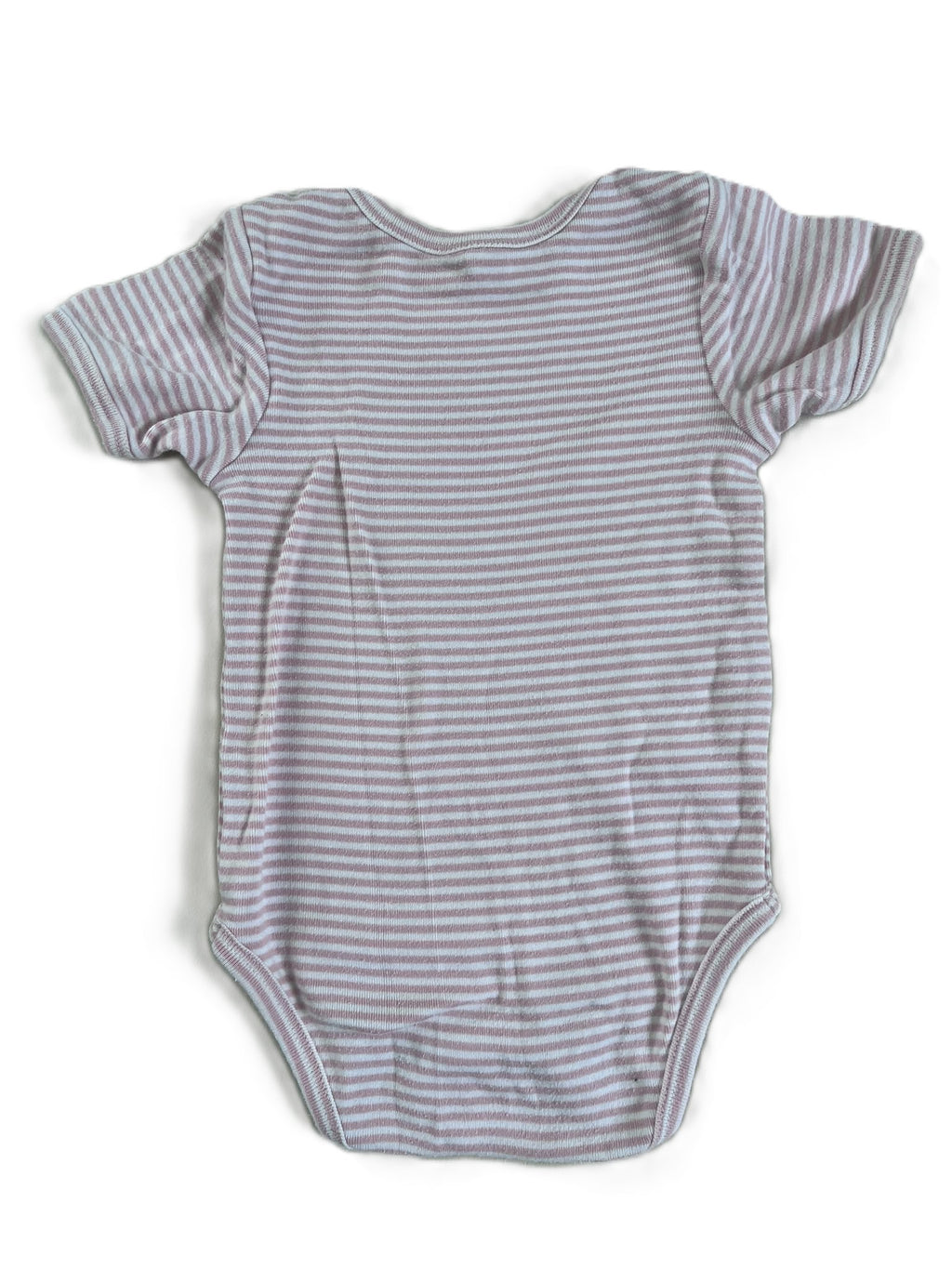 Nature Baby Pink Striped Onesie (6-12m)