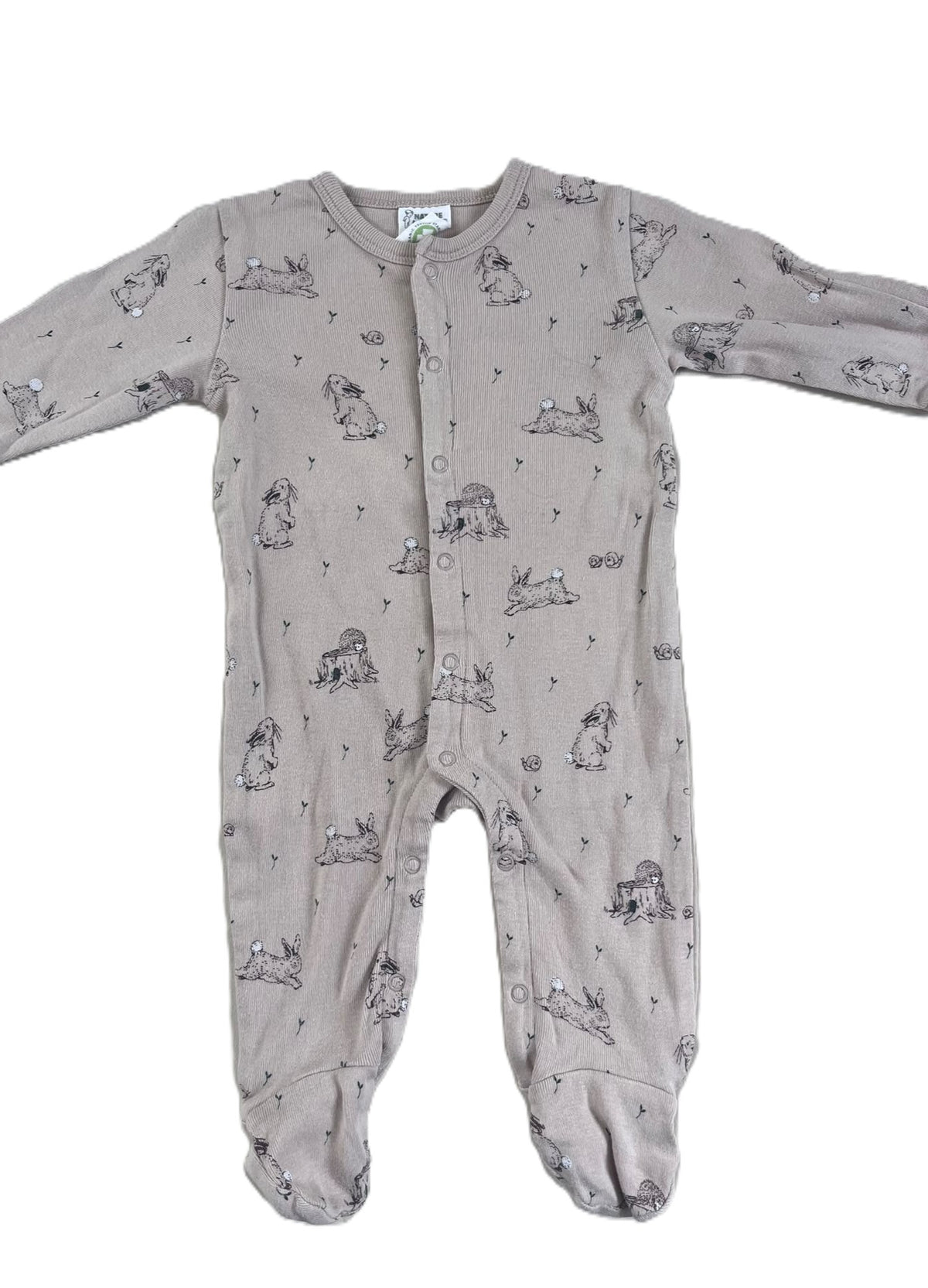 Nature Baby Brown Bunny Sleepsuit (0-3m)